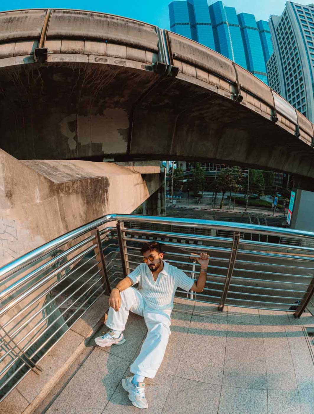 Mahanakhon Tower and Skytrain Bangkok