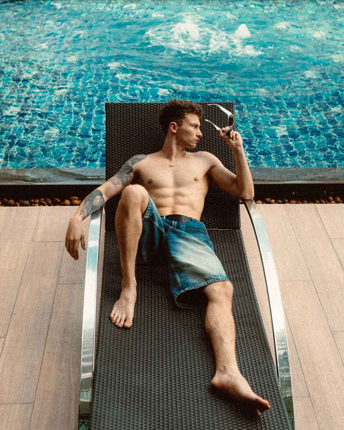 Swimming pool photoshoot Bangkok