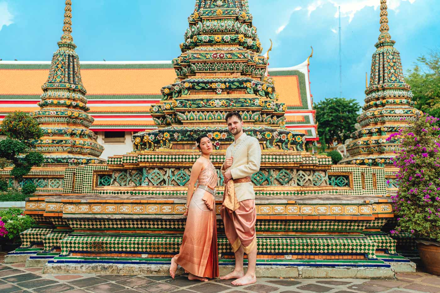 Thai costume photography Loha Prasat Bangkok