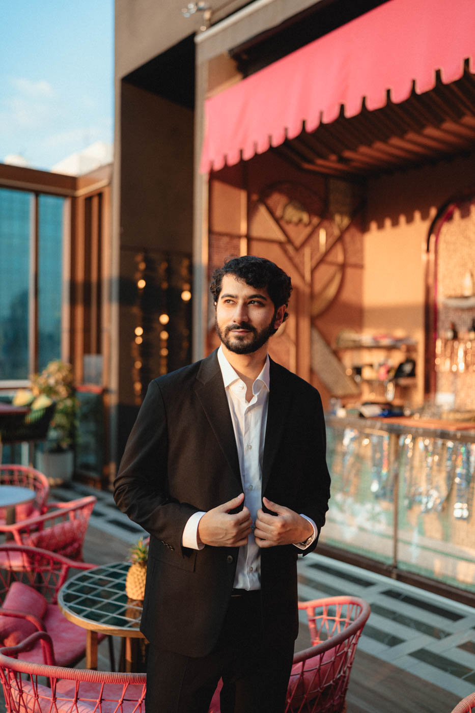 Camera-ready wardrobe styling on a Bangkok shoot