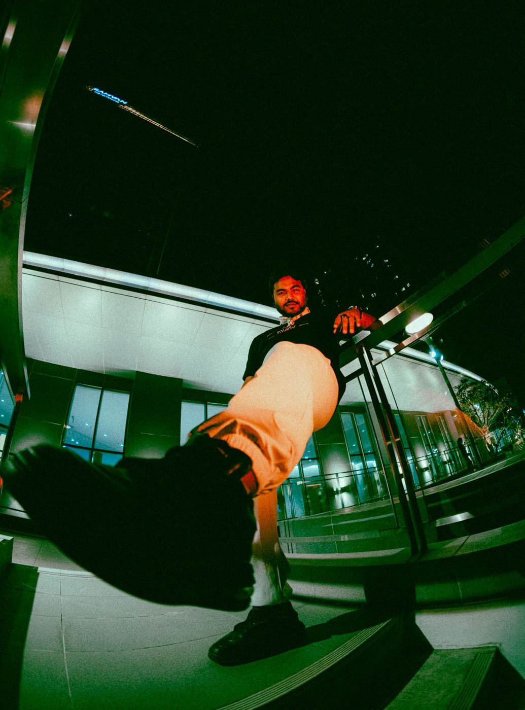 Night street photography Bangkok golden hour