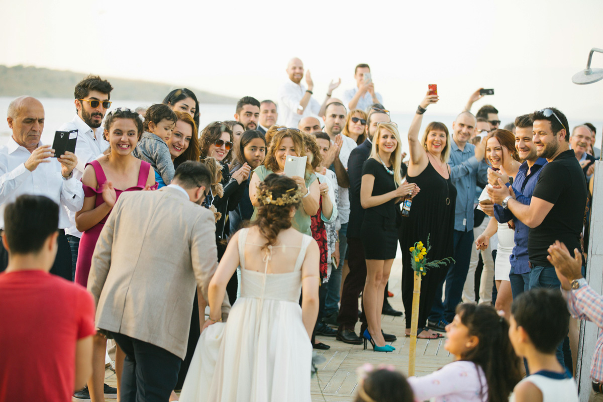 Editorial wedding portrait in Bangkok showing city and couple together