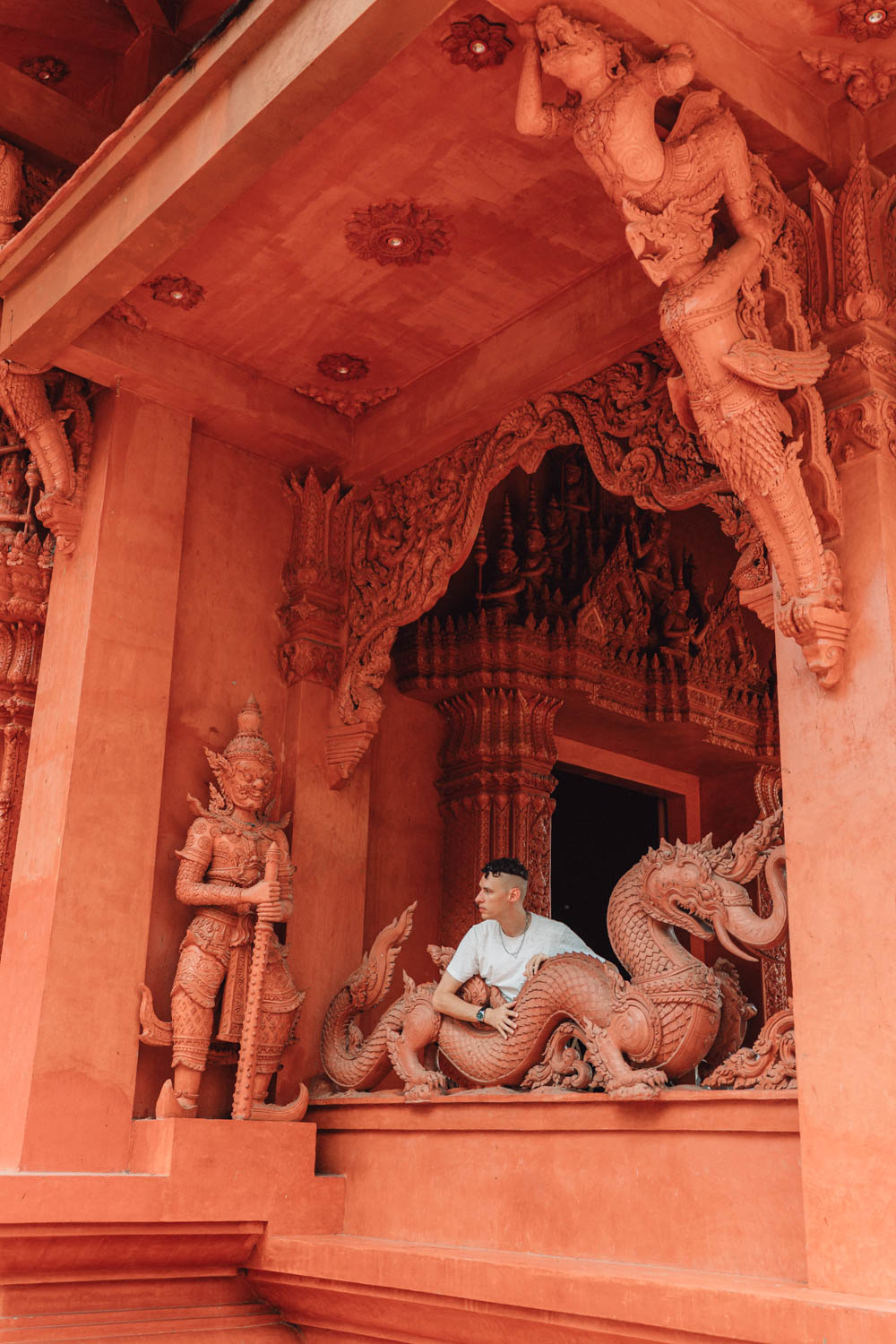 Red Temple Wat Ratchathammaram Koh Samui