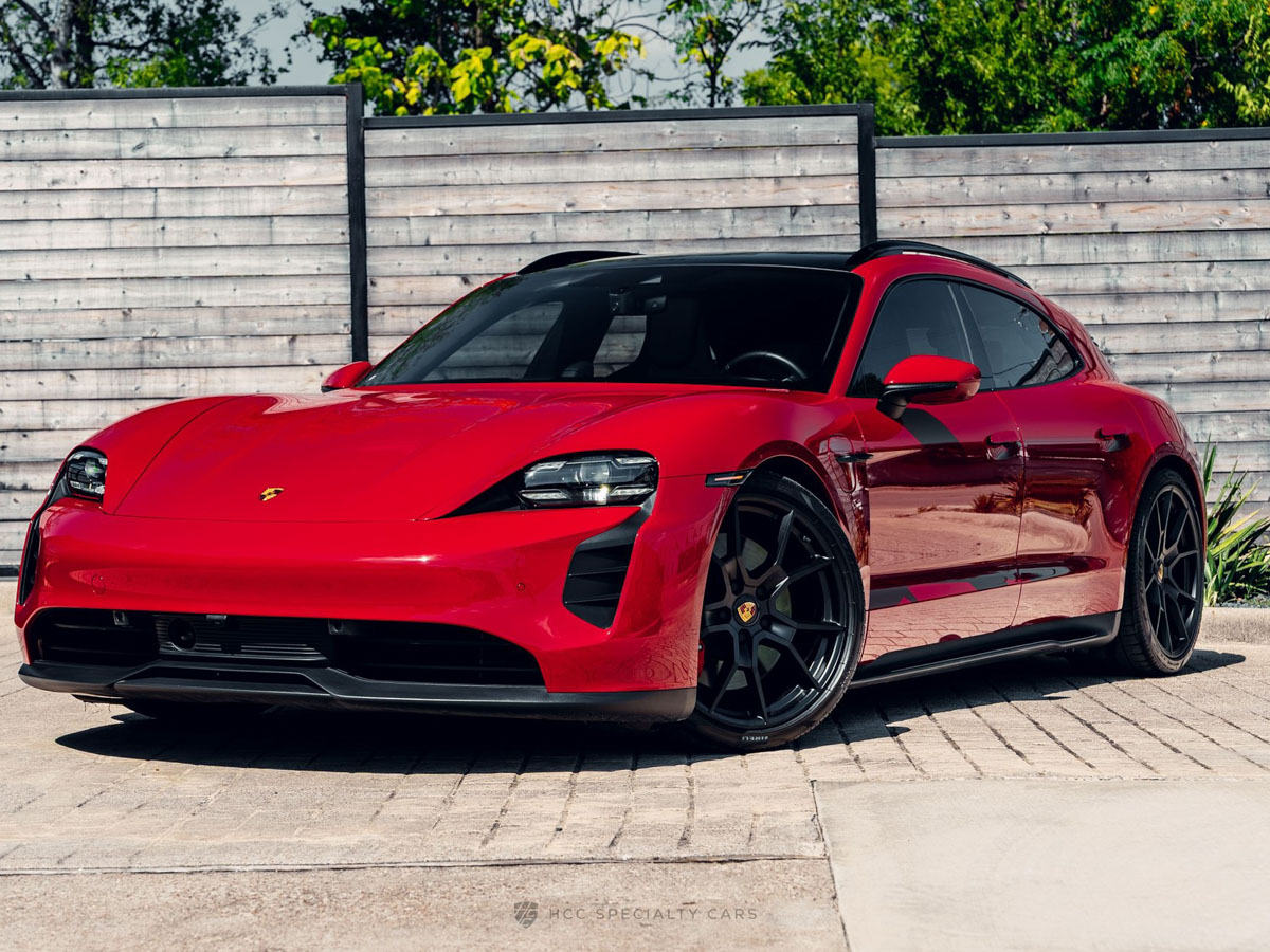 Porsche Taycan red