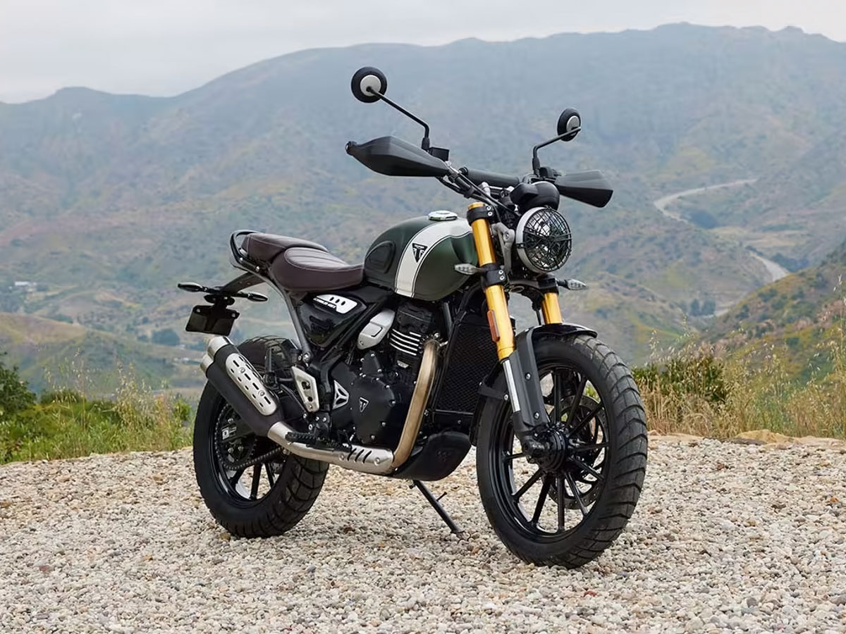 Triumph Scrambler 400 matte gray olive
